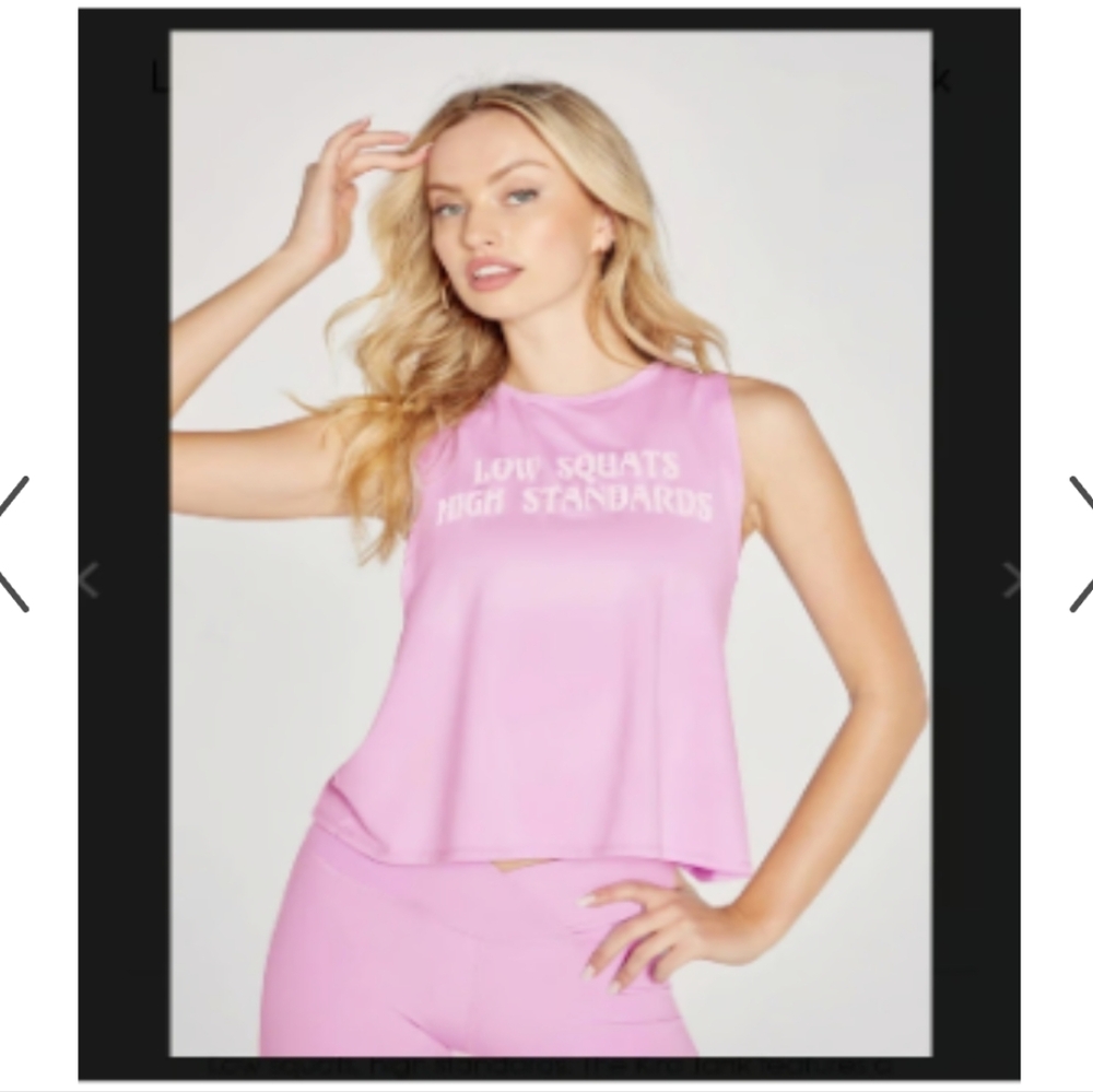 Wildfox athletic tank "low squats, high standards" M womens